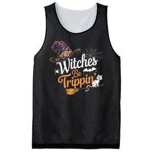 Witches Be Trippin Funny Halloween Costume Funny Salem Witch Costume Mesh Reversible Basketball Jersey Tank