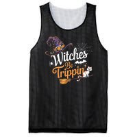 Witches Be Trippin Funny Halloween Costume Funny Salem Witch Costume Mesh Reversible Basketball Jersey Tank