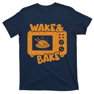 Wake Bake Turkey Feast Meal Dinner Chef Funny Thanksgiving T-Shirt