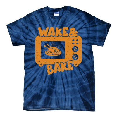 Wake Bake Turkey Feast Meal Dinner Chef Funny Thanksgiving Tie-Dye T-Shirt