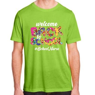 Welcome Back To School Nurse 1st Day Of School Nurse Leopard Funny Gift Adult ChromaSoft Performance T-Shirt