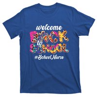 Welcome Back To School Nurse 1st Day Of School Nurse Leopard Funny Gift T-Shirt