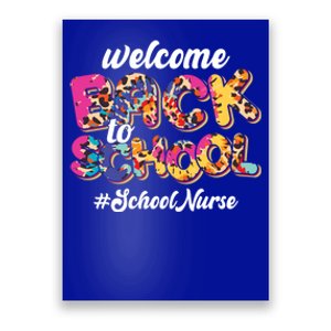 Welcome Back To School Nurse 1st Day Of School Nurse Leopard Funny Gift Poster