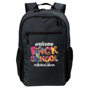 Welcome Back To School Nurse 1st Day Of School Nurse Leopard Funny Gift Daily Commute Backpack