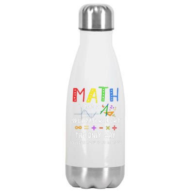 Womens Back To School Math Is Not A Spectator Sport Math Teacher Stainless Steel Insulated Water Bottle