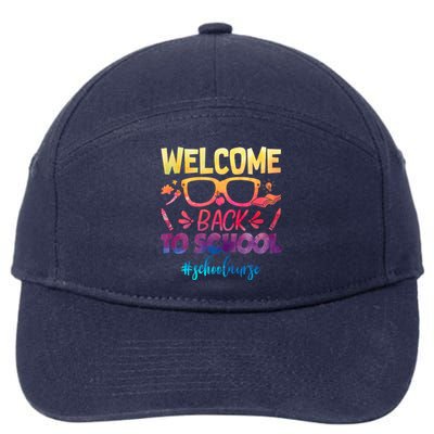 Welcome Back To School Nurse 1st Day Of School Nurse Tie Dye Great Gift 7-Panel Snapback Hat