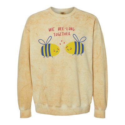 We Belong Together Cute Bee Colorblast Crewneck Sweatshirt