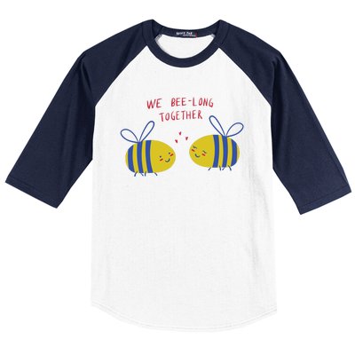 We Belong Together Cute Bee Baseball Sleeve Shirt