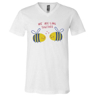 We Belong Together Cute Bee V-Neck T-Shirt