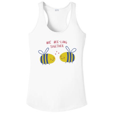 We Belong Together Cute Bee Ladies PosiCharge Competitor Racerback Tank