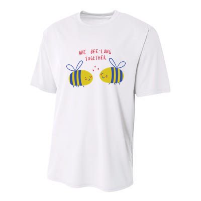 We Belong Together Cute Bee Youth Performance Sprint T-Shirt