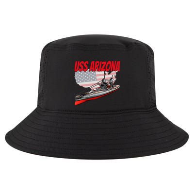 Ww2 Battleship Uss Arizona Bb 39 World War 2 Ship Model Cool Comfort Performance Bucket Hat