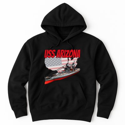 Ww2 Battleship Uss Arizona Bb 39 World War 2 Ship Model Hoodie
