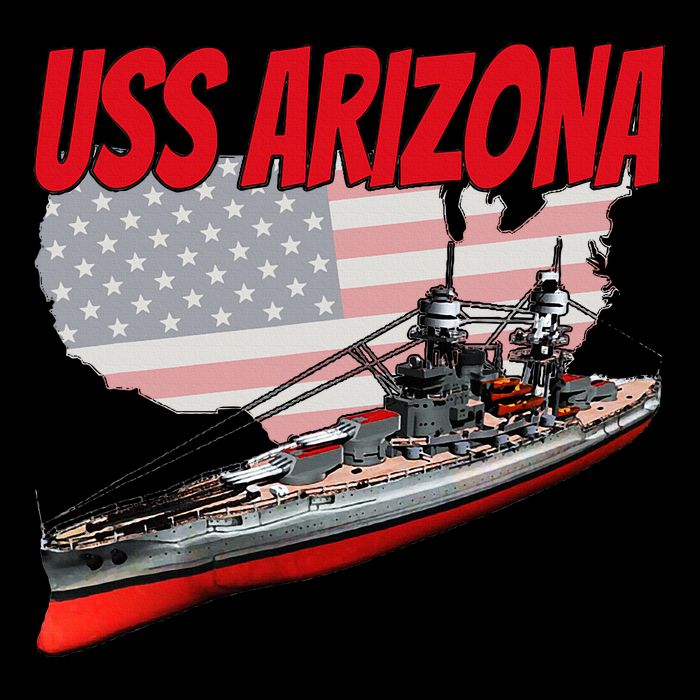Ww2 Battleship Uss Arizona Bb 39 World War 2 Ship Model Impact Tech Backpack
