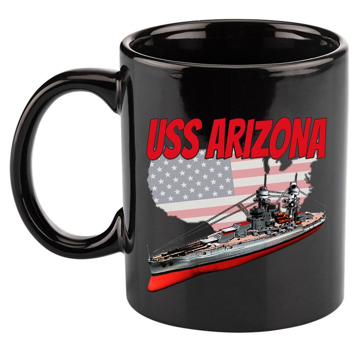 Ww2 Battleship Uss Arizona Bb 39 World War 2 Ship Model 11oz C Handle Ceramic Mug