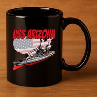 Ww2 Battleship Uss Arizona Bb 39 World War 2 Ship Model 11oz C Handle Ceramic Mug