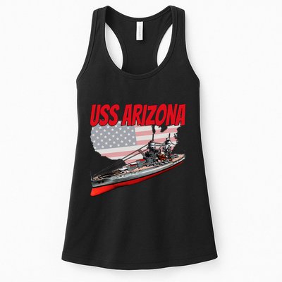 Ww2 Battleship Uss Arizona Bb 39 World War 2 Ship Model Womens Tank Top