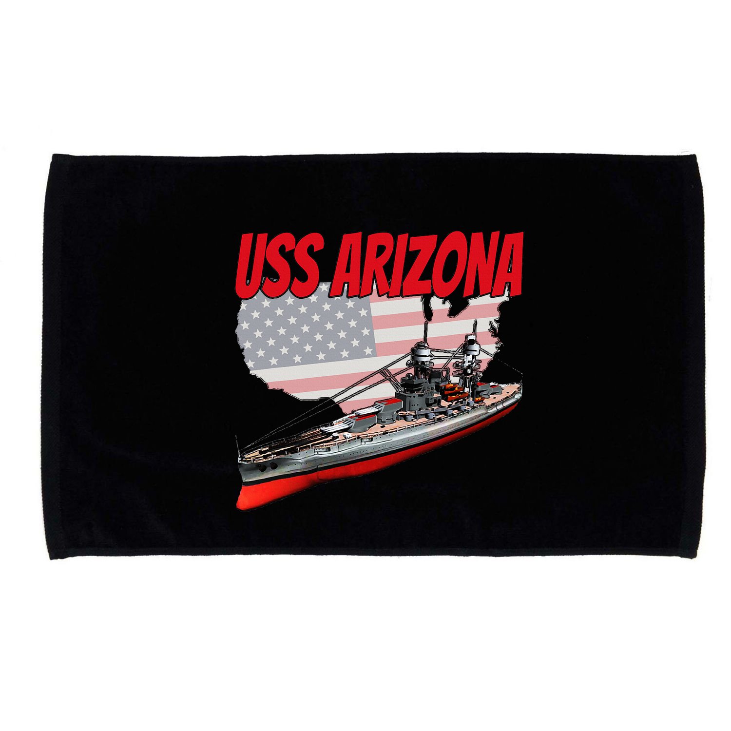 Ww2 Battleship Uss Arizona Bb 39 World War 2 Ship Model Microfiber Hand Towel