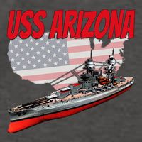 Ww2 Battleship Uss Arizona Bb 39 World War 2 Ship Model Vector Backpack