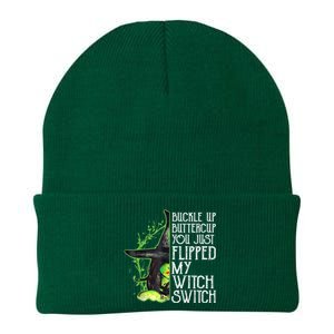 Witch Buckle Up Buttercup You Just Flipped My Witch Switch Knit Cap Winter Beanie