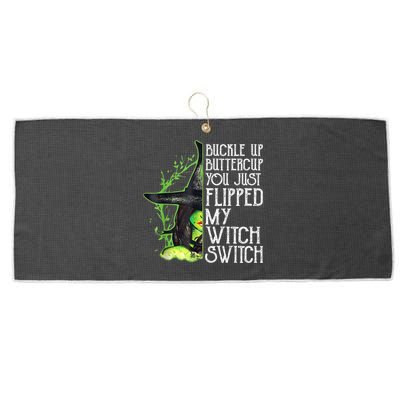 Witch Buckle Up Buttercup You Just Flipped My Witch Switch Large Microfiber Waffle Golf Towel