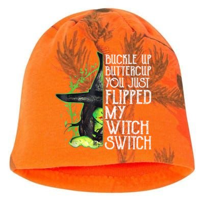 Witch Buckle Up Buttercup You Just Flipped My Witch Switch Kati - Camo Knit Beanie