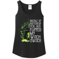 Witch Buckle Up Buttercup You Just Flipped My Witch Switch Ladies Essential Tank