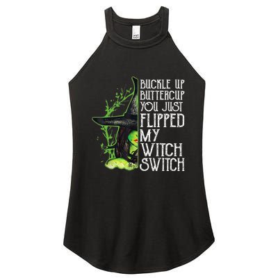 Witch Buckle Up Buttercup You Just Flipped My Witch Switch Women's Perfect Tri Rocker Tank