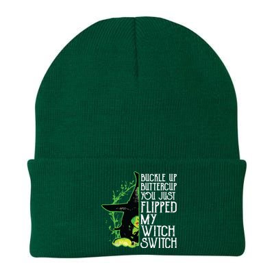 Witch Buckle Up Buttercup You Just Flipped My Witch Switch Knit Cap Winter Beanie