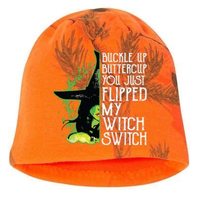 Witch Buckle Up Buttercup You Just Flipped My Witch Switch Kati - Camo Knit Beanie