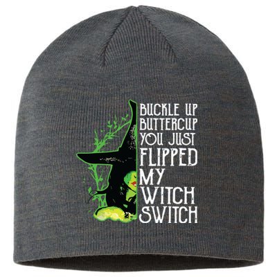 Witch Buckle Up Buttercup You Just Flipped My Witch Switch Sustainable Beanie