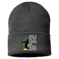 Witch Buckle Up Buttercup You Just Flipped My Witch Switch Sustainable Knit Beanie