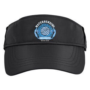 Water Bending University Logo Water Nation Adult Drive Performance Visor