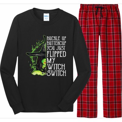 Witch Buckle Up Buttercup You Just Flipped My Witch Switch Long Sleeve Pajama Set