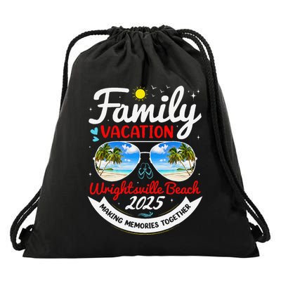 Wrightsville Beach Vacation 2025 Family Matching Beach Group Drawstring Bag