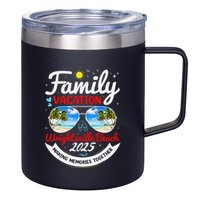 Wrightsville Beach Vacation 2025 Family Matching Beach Group 12oz Stainless Steel Coffee Mug