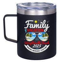 Wrightsville Beach Vacation 2025 Family Matching Beach Group 12oz Stainless Steel Coffee Mug