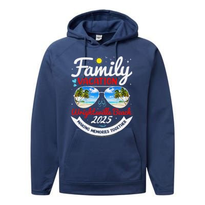 Wrightsville Beach Vacation 2025 Family Matching Beach Group Performance Fleece Hoodie