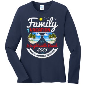 Wrightsville Beach Vacation 2025 Family Matching Beach Group Ladies Long Sleeve Shirt