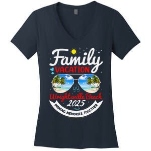 Wrightsville Beach Vacation 2025 Family Matching Beach Group Women's V-Neck T-Shirt