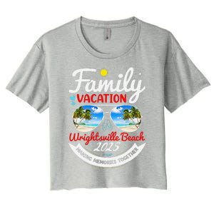 Wrightsville Beach Vacation 2025 Family Matching Beach Group Women's Crop Top Tee