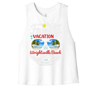 Wrightsville Beach Vacation 2025 Family Matching Beach Group Women's Racerback Cropped Tank