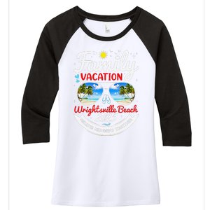 Wrightsville Beach Vacation 2025 Family Matching Beach Group Women's Tri-Blend 3/4-Sleeve Raglan Shirt