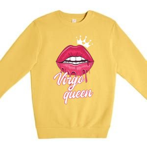 Wo Birthday Virgo Queen Virgo Zodiac Sign Cool Gift Premium Crewneck Sweatshirt