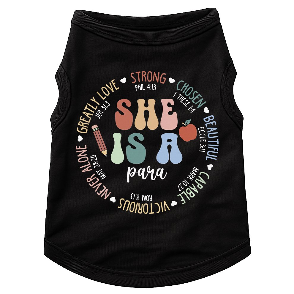 Women Bible Verse Christian Para God Says Back To School Doggie Tank