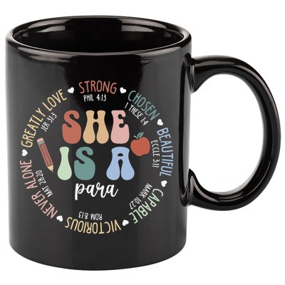 Women Bible Verse Christian Para God Says Back To School 11oz C Handle Ceramic Mug
