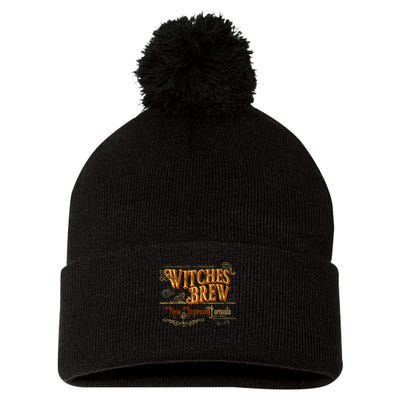 Witches Brew Vintage Halloween Movie Pom Pom 12in Knit Beanie