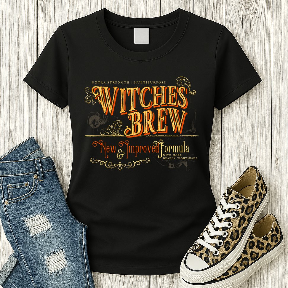 Witches Brew Vintage Halloween Movie Womens T-Shirt