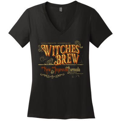 Witches Brew Vintage Halloween Movie Women's V-Neck T-Shirt