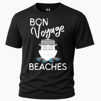 Wo's Bon Voyage Beaches Cruise Ship Graphic For Cruisers Cooling Performance Crew T-Shirt